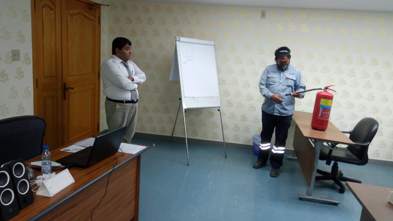 Mr naman conducting fire safety training session