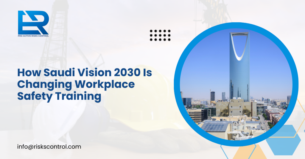 Saudi professional promoting Vision 2030 workplace safety training with Proactive Risk Control