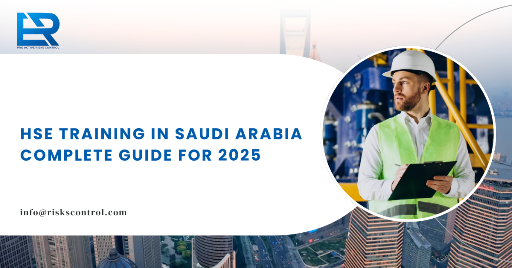 HSE training in Saudi Arabia 2025 – employees learning workplace safety, hazard prevention, and risk management with PRC